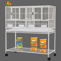 1/2/3-Combo Stacker Center Divided Breeder Breeding Bird Flight Double Rolling Cage for Aviaries Canaries Cockatiels Lovebirds Finches Budgies Small Parrots