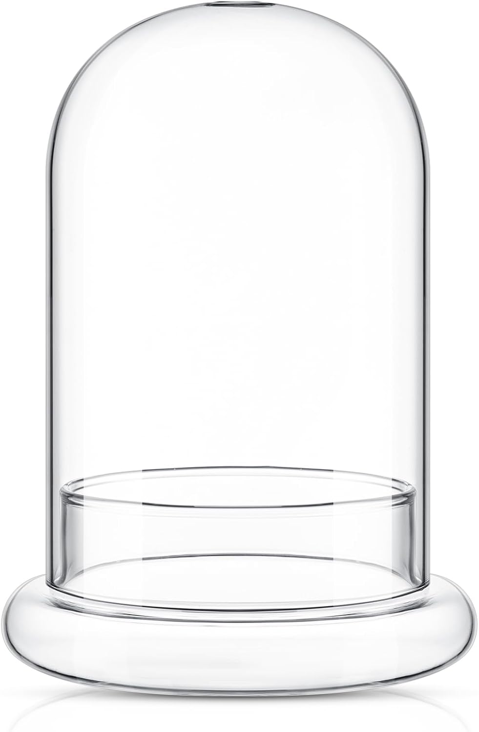 1 Pcs Glass Terrarium 5.9 x 7.9 Inch Terrarium Planter Container Clear Glass Dome Cloche with Airhole and Base for Plant Flower Home Tabletop Display Centerpiece, Plants Not Included