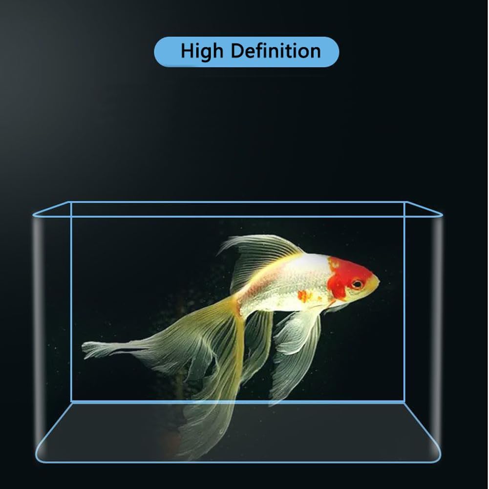 0.9 Gallon Aquarium Fish Tank，Rimless Aquarium Tank，7.1" L × 5.1" W × 5.9" H