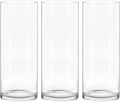 10 Inch Tall Cylinder Vases,Set of 3 Glass Vase for Centerpieces,Clear Flower Vase Decorative Floral Vase for Home Decor,Candle Holder,Wedding Favors(4" W X 10" H)