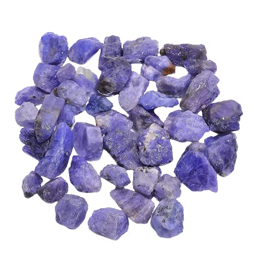 (5 to 6pcs) (100 carats) Natural Raw Tanzanite Stone, Rough Gemstone and Crystals, Wholesale Lot, Raw Crystals, Rock Stones, Jewelry Making Supplies, DIY & Crafts, 10 to 20 mm