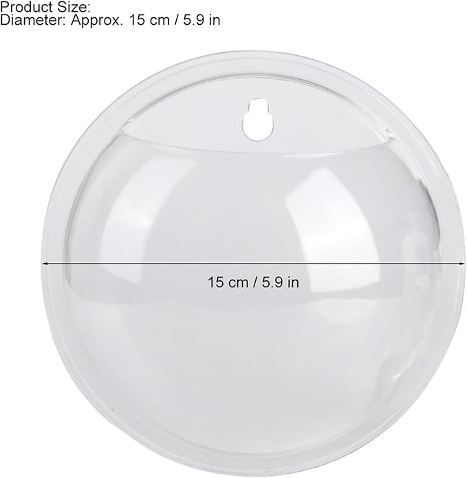 Fish Tank, Mini Wall Mounted Hanging Transparent Fish Bowl, Acrylic Fish Tank Aquarium Decoration for Flower Arrangement Aquaculture and Planting