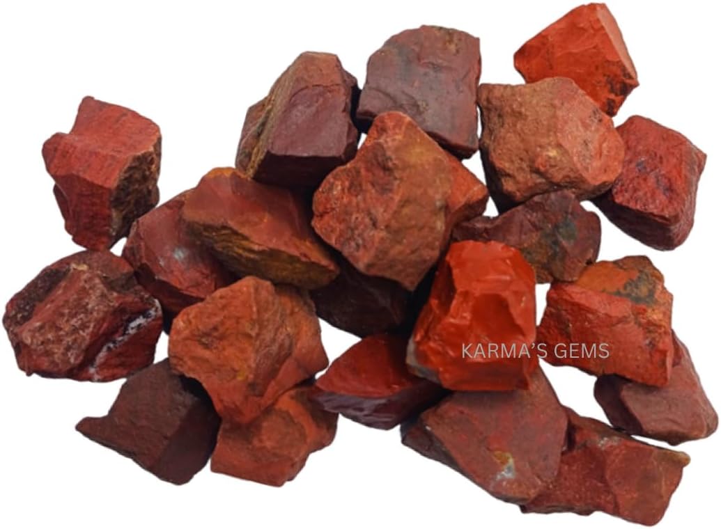 1 LB Red Jasper - Natural Raw Stones for Tumbling, Cabbing, Fountain Rocks, Decoration, Polishing, Wire Wrapping, Wicca & Reiki, Gemstone, 1 Inch+ Size, 2000+ Carat