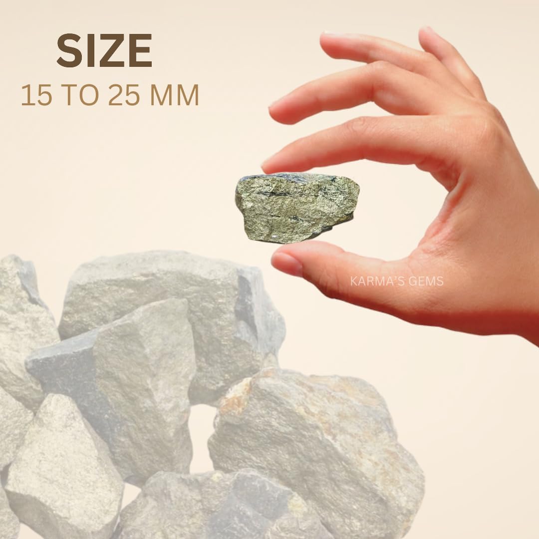 1 LB Indian Pyrite - Natural Raw Stones for Tumbling, Cabbing, Fountain Rocks, Decoration, Polishing, Wire Wrapping, Wicca & Reiki, Gemstone, 1 Inch+ Size, 2000+ Carat