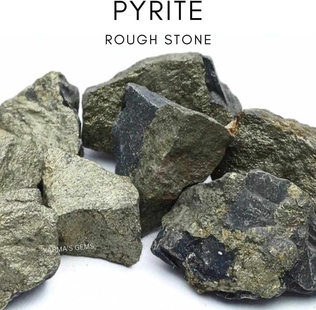 1 LB Indian Pyrite - Natural Raw Stones for Tumbling, Cabbing, Fountain Rocks, Decoration, Polishing, Wire Wrapping, Wicca & Reiki, Gemstone, 1 Inch+ Size, 2000+ Carat