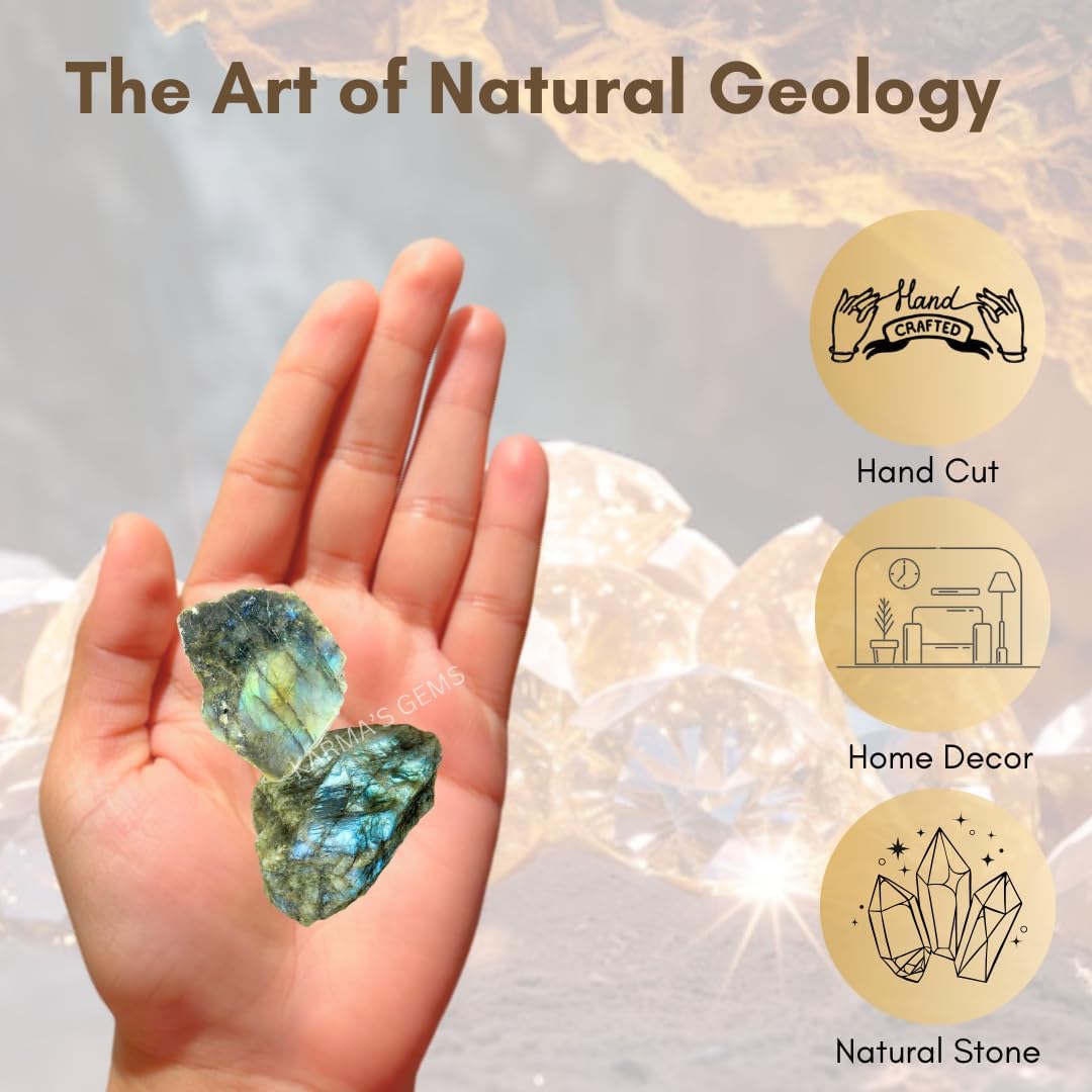 1 LB Labradorite - Natural Raw Stones for Tumbling, Cabbing, Fountain Rocks, Decoration, Polishing, Wire Wrapping, Wicca & Reiki, Gemstone, 1 Inch+ Size, 2000+ Carat