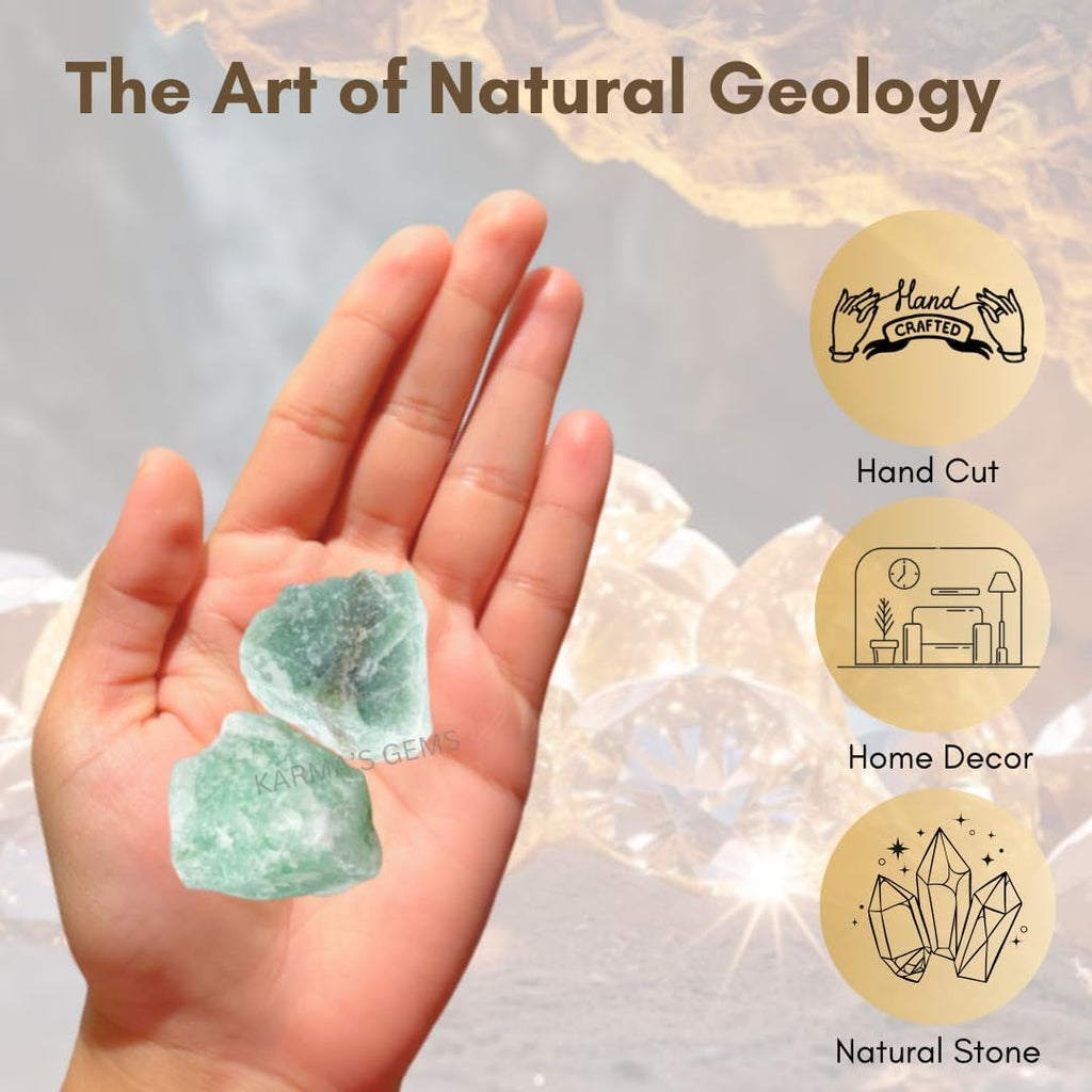 1 LB Green Aventurine - Natural Raw Stones for Tumbling, Cabbing, Fountain Rocks, Decoration, Polishing, Wire Wrapping, Wicca & Reiki, Gemstone, 1 Inch+ Size, 2000+ Carat