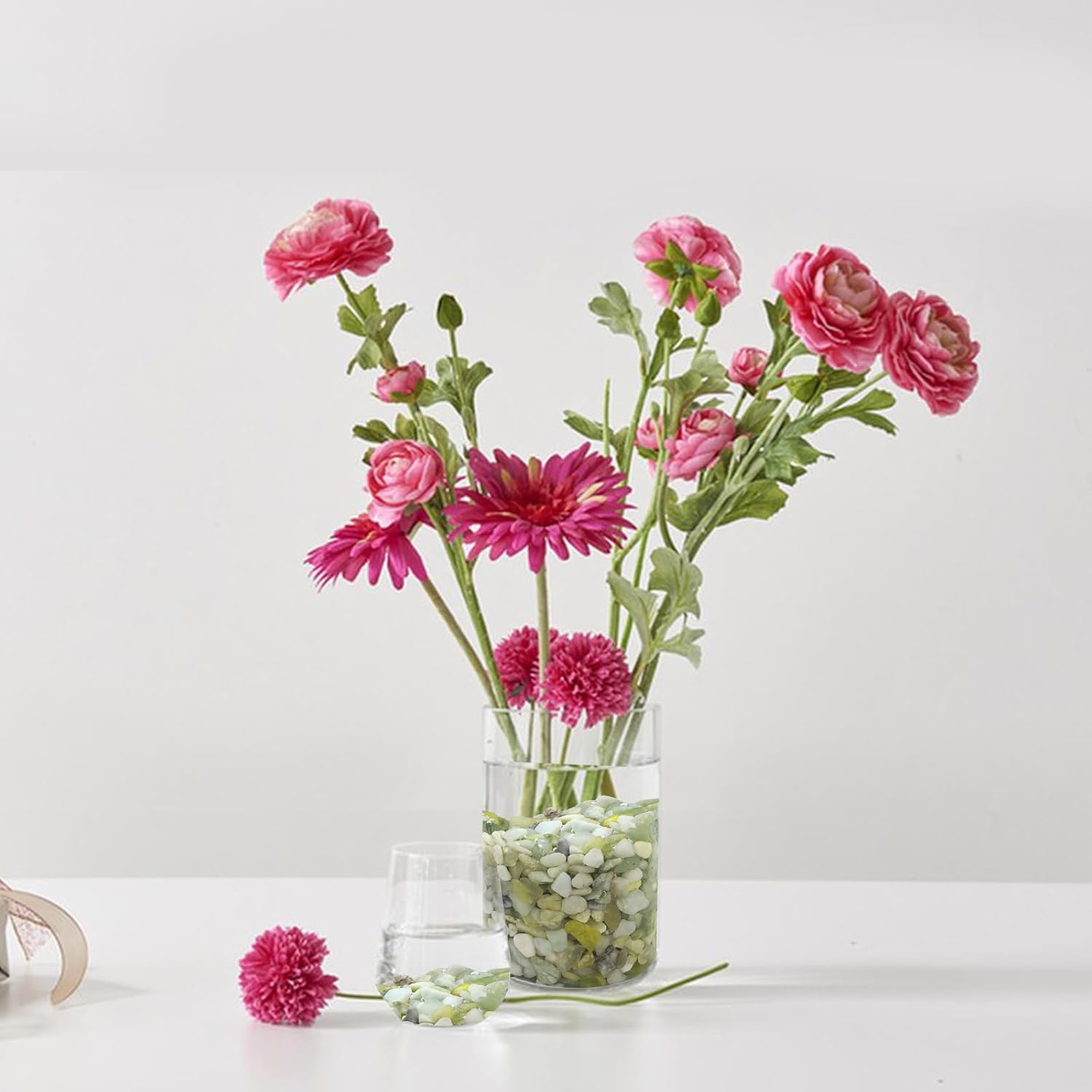 10 lbs Pebbles for Landscaping,1/4 Inch Polished Green Pea Gravel Small Rocks for Plants, Succulents, Cactus, Vases, Terrarium and Outdoor Gardening