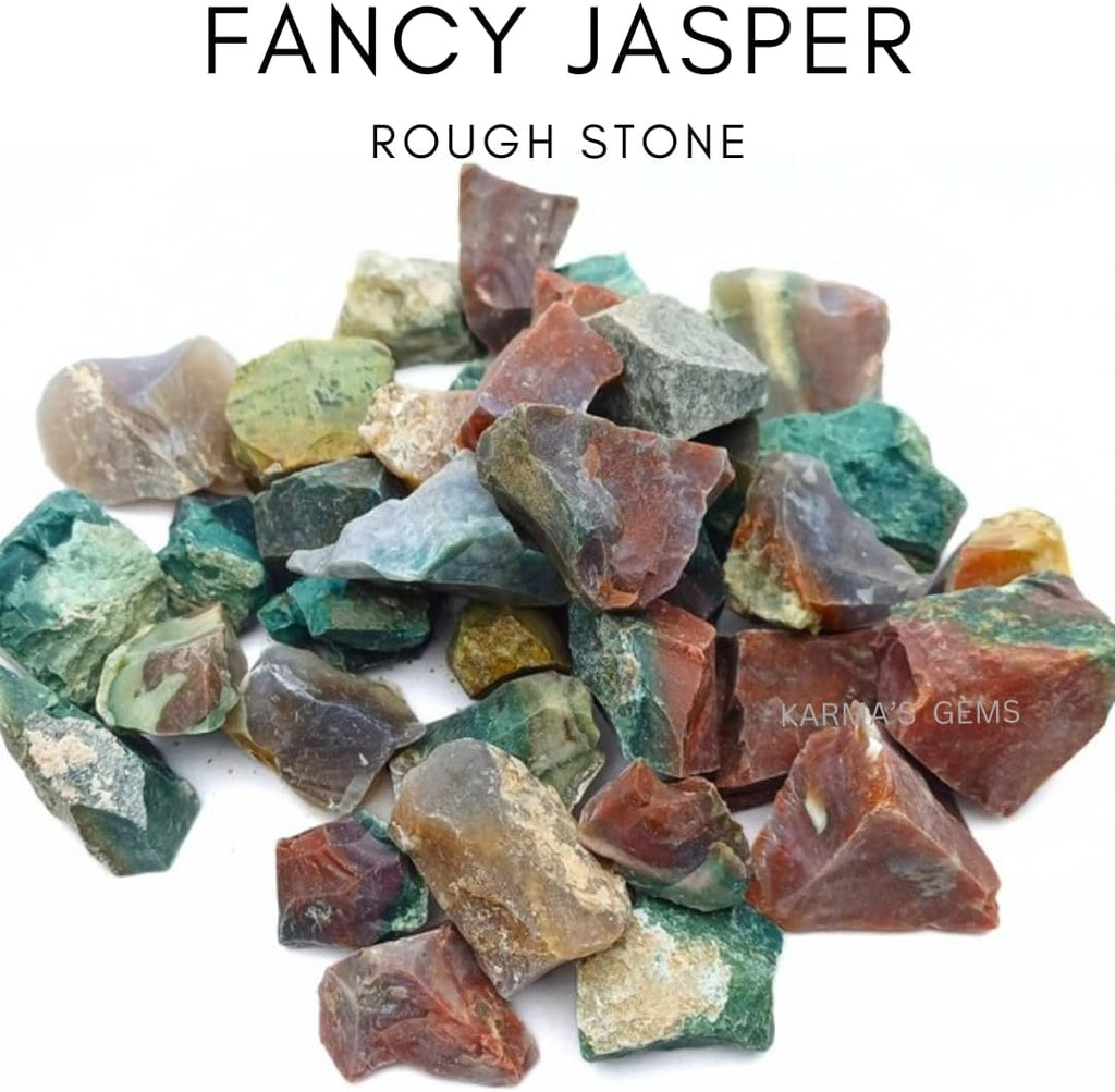 1 LB Fancy Bloodstone Jasper - Natural Raw Stones for Tumbling, Cabbing, Fountain Rocks, Decoration, Polishing, Wire Wrapping, Wicca & Reiki, Gemstone, 1 Inch+ Size, 2000+ Carat