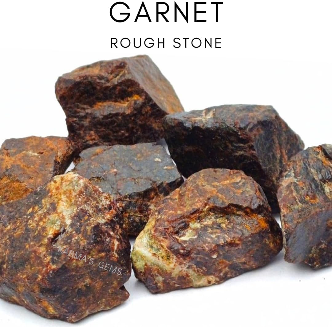 1 LB Garnet - Natural Raw Stones for Tumbling, Cabbing, Fountain Rocks, Decoration, Polishing, Wire Wrapping, Wicca & Reiki, Gemstone, 1 Inch+ Size, 2000+ Carat