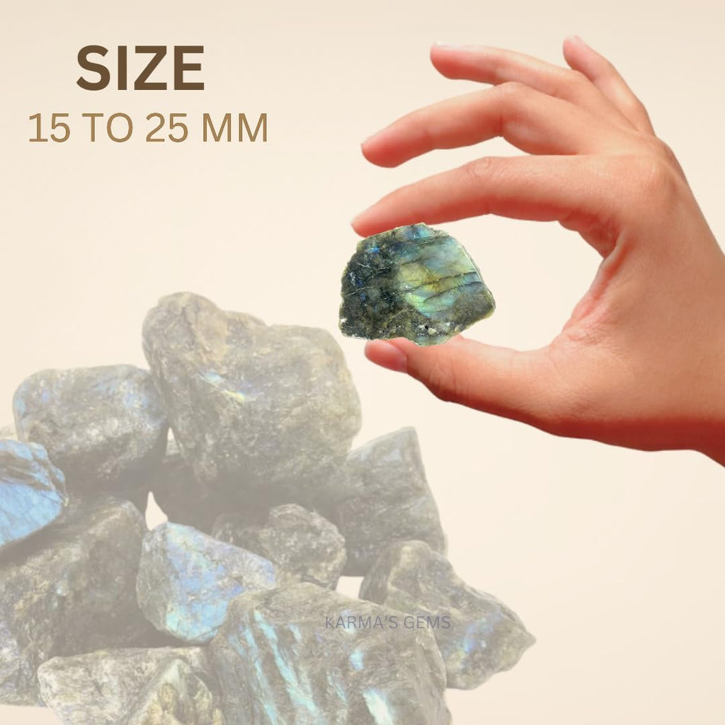 1 LB Labradorite - Natural Raw Stones for Tumbling, Cabbing, Fountain Rocks, Decoration, Polishing, Wire Wrapping, Wicca & Reiki, Gemstone, 1 Inch+ Size, 2000+ Carat