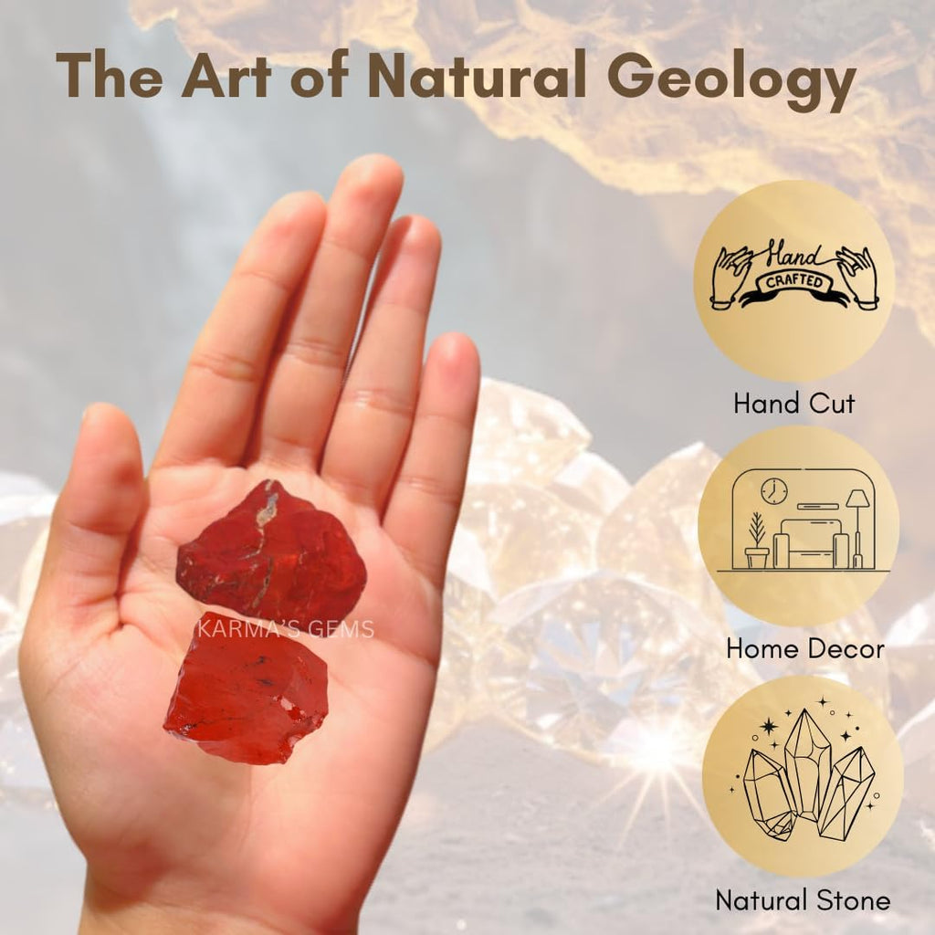 1 LB Red Jasper - Natural Raw Stones for Tumbling, Cabbing, Fountain Rocks, Decoration, Polishing, Wire Wrapping, Wicca & Reiki, Gemstone, 1 Inch+ Size, 2000+ Carat