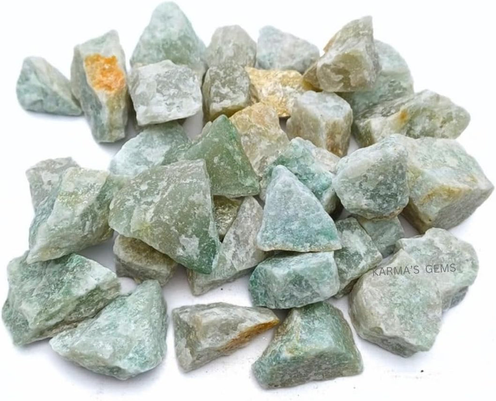 1 LB Green Aventurine - Natural Raw Stones for Tumbling, Cabbing, Fountain Rocks, Decoration, Polishing, Wire Wrapping, Wicca & Reiki, Gemstone, 1 Inch+ Size, 2000+ Carat
