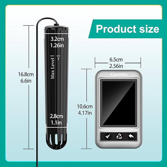 kactoily Smart Aquarium Monitor, Multi-Parameter Fish Tank Water Tester for pH, Salinity, SG, ORP, TDS, EC & Temp with Real-Time App Alerts