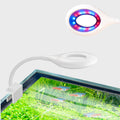 0.5-5 Gallon Fish Tank Clip On Aquarium Light with White Blue Red LEDs Small Aquarium Light,Full Spectrum Fish Tank Light with USB Port and 360 Degrees Flexible Rotate
