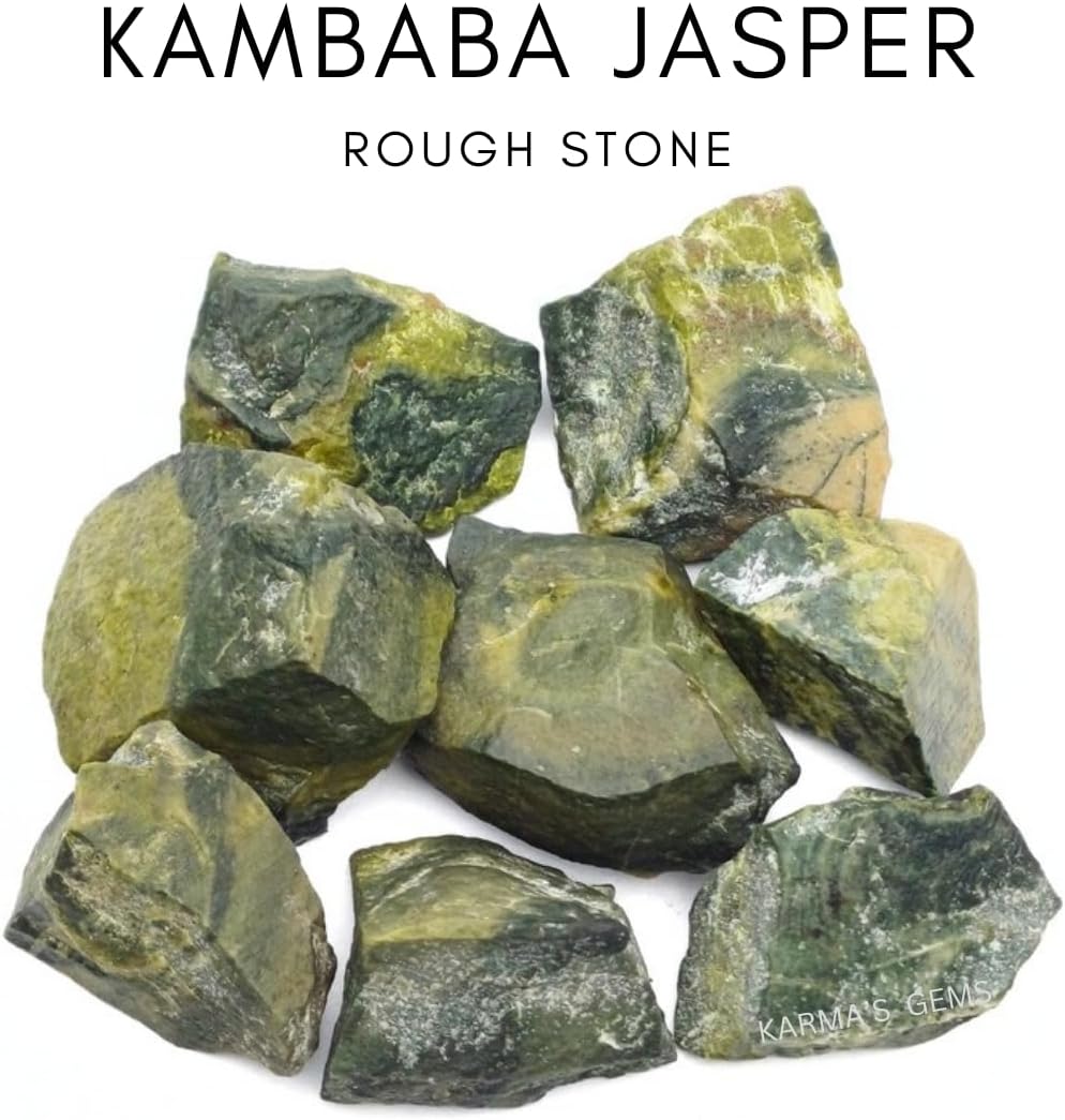 1 LB Kambaba Jasper - Natural Raw Stones for Tumbling, Cabbing, Fountain Rocks, Decoration, Polishing, Wire Wrapping, Wicca & Reiki, Gemstone, 1 Inch+ Size, 2000+ Carat