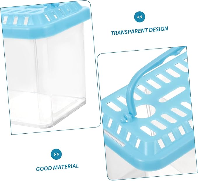 VOSAREA Transparent Fish Breeding Box with Compartment Dividers Fish Isolation Tank for Betta Shrimp Easy to Clean Portable Design Safe Material Increases Survival Rate