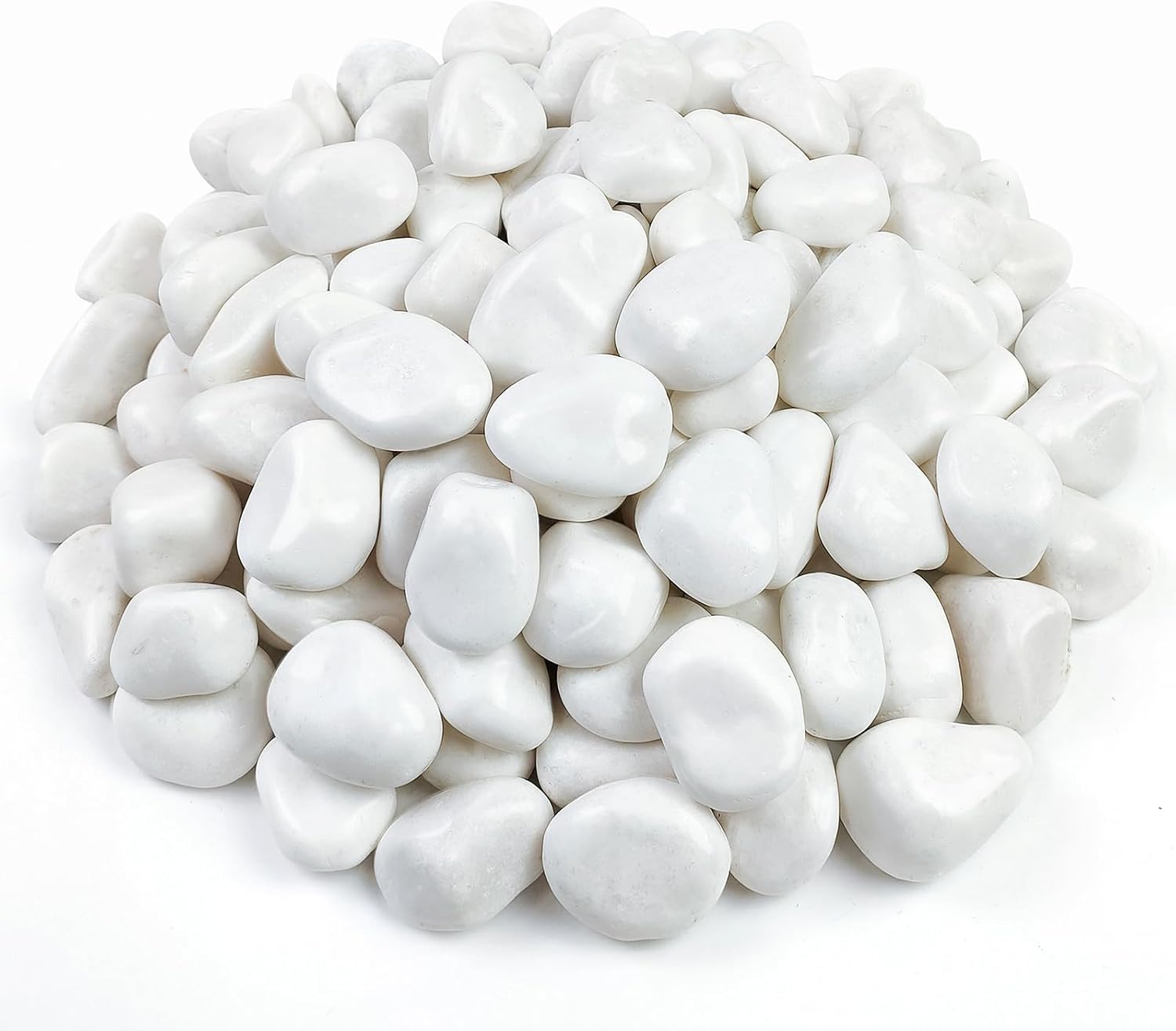 10 lbs White River Rocks for Plants, 2-3 Inch Decorative White Stones Pebbles for Indoor Plants, Vase, Terrarium, Landscaping, Garden and Yard