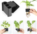 1 Pack Hanging Aquarium Plant Holder – 3 Holes Aquatic Plant Cups, Fish Tank Holder for Aquatic Plants, Ideal for Aquarium Tank Decoration(Black)