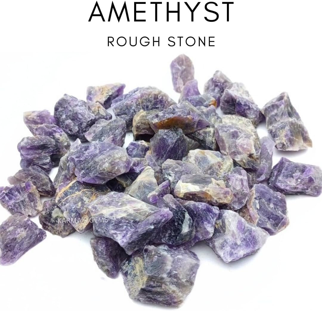 1 LB Amethyst - Natural Raw Stones for Tumbling, Cabbing, Fountain Rocks, Decoration, Polishing, Wire Wrapping, Wicca & Reiki, Gemstone, 1 Inch+ Size, 2000+ Carat
