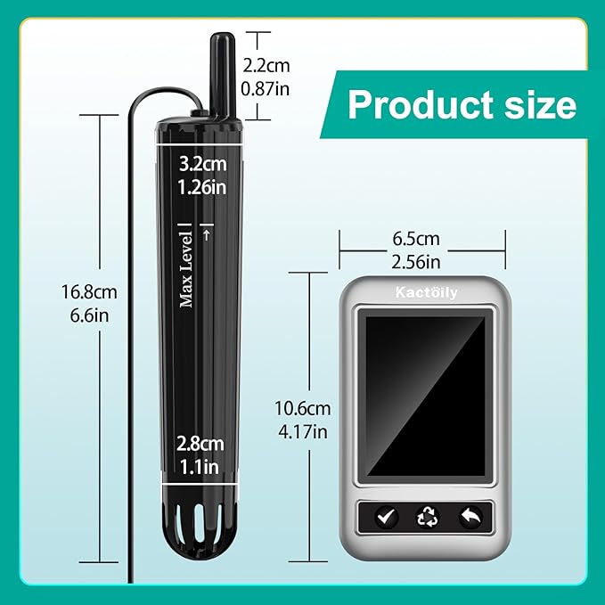 kactoily Digital Aquarium Water Tester, Salinity pH ORP TDS EC Temp Multi-Parameter Tester for Freshwater Saltwater Fish Tanks Real-Time Alerts