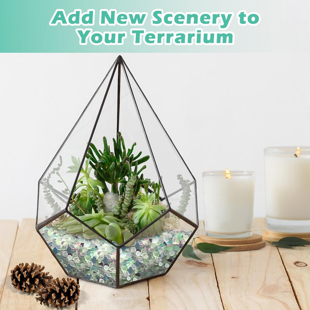 1 Lb/460g Small Pebbles for Indoor Plants, 0.15-0.3" Decorative Pebbles Vase Filler, Crystal Chips Crushed Stone, Aquarium Rocks for Fish Tank, Crafts, Terrarium Decor