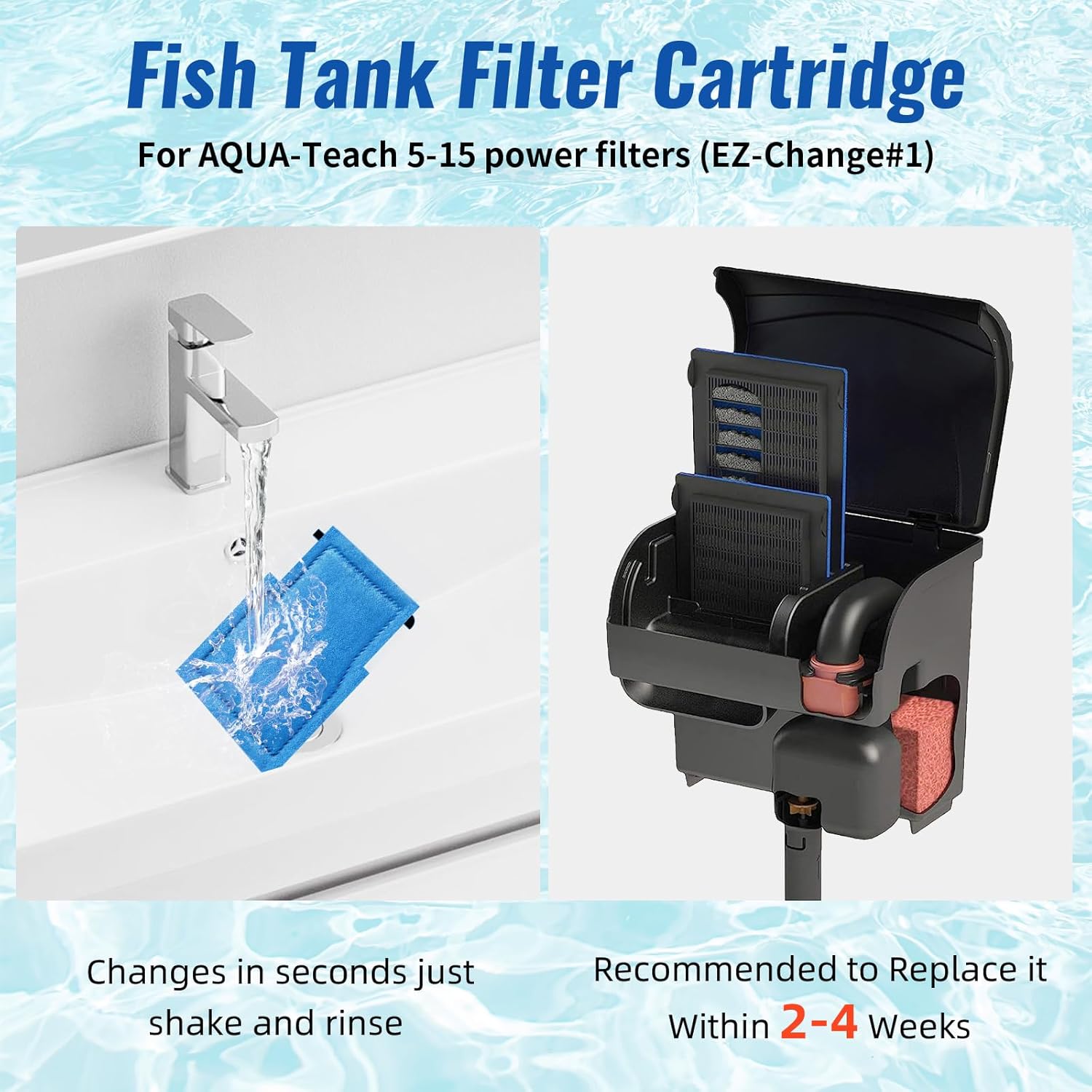 10 Pack Aquarium Filter Cartridge for Marineland Rite-Size C, Fish Tank Filters for Aqua-Tech EZ-Change #3 20-40 & 30-60 Power Filter and for Marineland Penguin PRO Power Filters 275/375