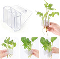1 Pack Hanging Aquarium Plant Holder – 3 Holes Aquatic Plant Cups, Fish Tank Holder for Aquatic Plants, Ideal for Aquarium Tank Decoration(Transparent)
