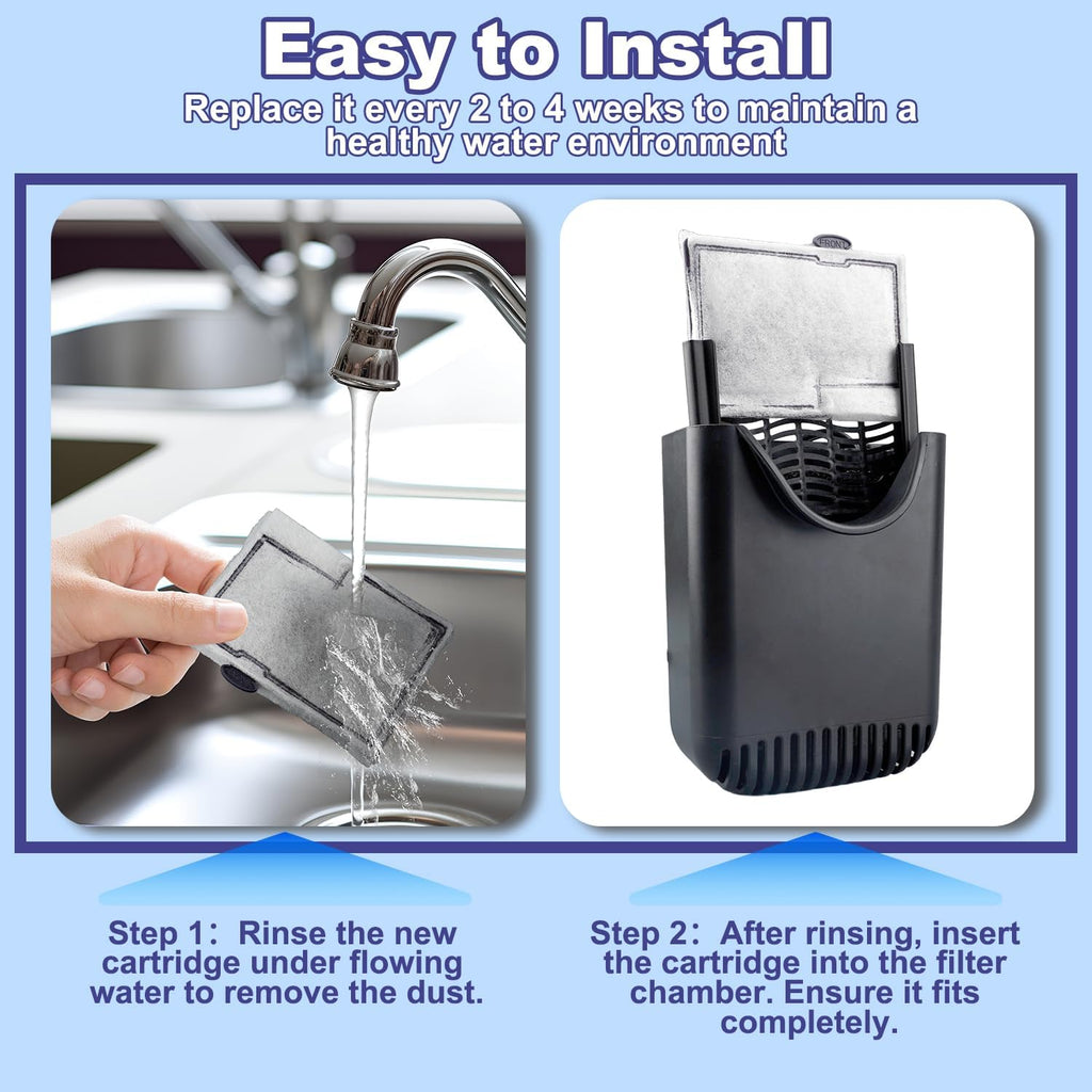 10 Pack Small Filter Cartridges for Aqueon,Small Fish Tank Replacement Filter for Aqueon QuietFlow E Internal Power Filter Size 10 and MiniBow Aquarium Filters Size 1, 2.5 and 5 Gallon