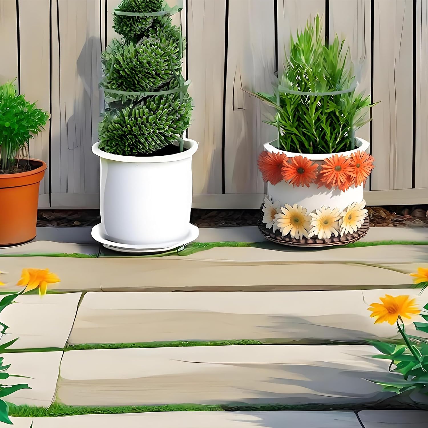 10 Pack Stackable Monstera Plant Support, Garden Stakes for Climing Plants Stem Support, Durable Plant Accessories for Indoor Outdoor Potted Plants, Flower Other Climbing Plants