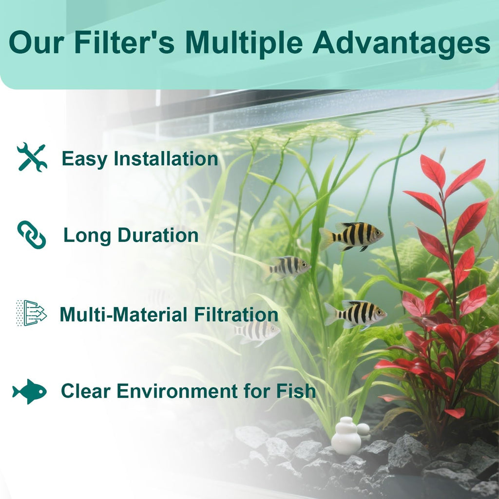 10 Bio-Bag Medium Filter Cartridges with 4 Foam Filters Compatible with Tetra Whisper Internal Power Filter 5-10 Gallons and Whisper Bio-Bag Filters 10i/IQ10/PF10, ReptoFilter 20 Gallons