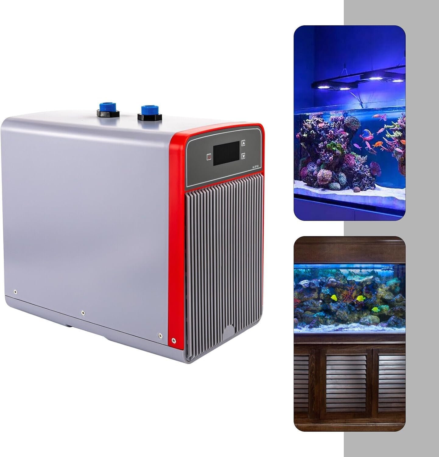 1/10 HP Aquarium Chiller, 42 Gal Fish Tank Chiller Special, 150W Quiet Cooling System Aquarium Water Chillers with Auto Temp Control, LED Display for Freshwater & Saltwater