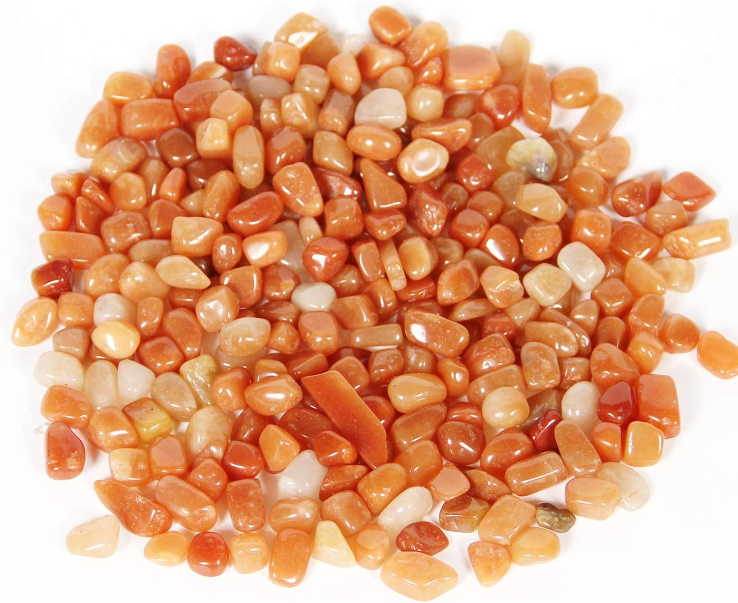 1.1lb Natural Red Aventurine Crystal Chips-Healing Crystals Tumbled Chips, Crushed Red Aventurine Crystal Gemstones for Crafts, Beautiful Package for Gift (Red Aventurine)