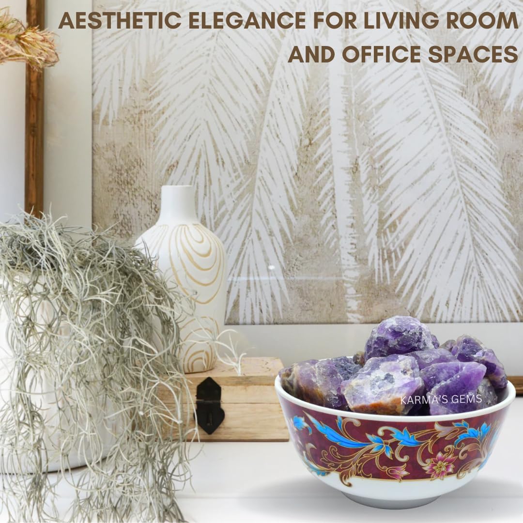 1 LB Amethyst - Natural Raw Stones for Tumbling, Cabbing, Fountain Rocks, Decoration, Polishing, Wire Wrapping, Wicca & Reiki, Gemstone, 1 Inch+ Size, 2000+ Carat