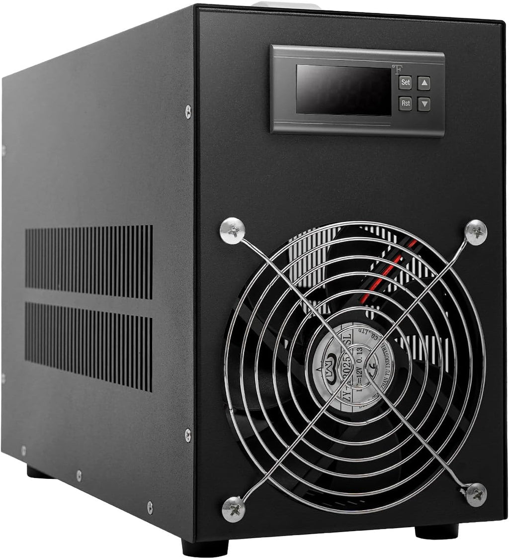 1/3HP Aquarium Chiller, 16Gal Hydroponic Water Chiller, Hydroponics Cooling System with Clear Dispaly & Pump, 50dB Quiet Efficient Water Chiller for Saltwater & Freshwater Fish Tank