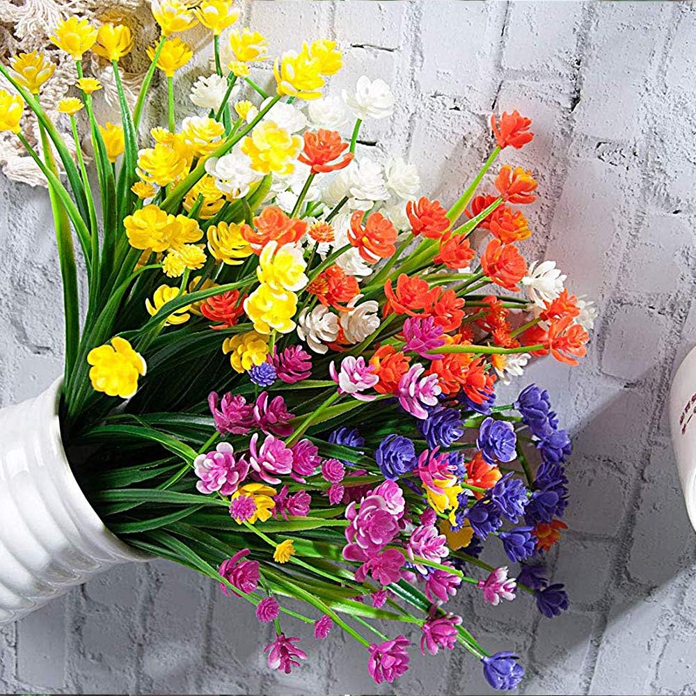 10 Bundles Artificial Daffodil Outdoors Flowers (Orange)