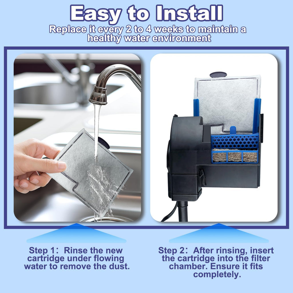 10 Pack Medium Filters Cartridges Compatible with Aqueon QuietFlow LED PRO Power Filter Size 10, E Internal Power Filter Size 20,10 Gallon Fish Tank