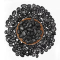10 lbs Black River Rocks - Large Polished Black Pebbles for Plants & Garden Decorative Stones，0.5-1" Polished Pebbles for Landscaping, Fish Tanks, Flower Pots, Water Fountains