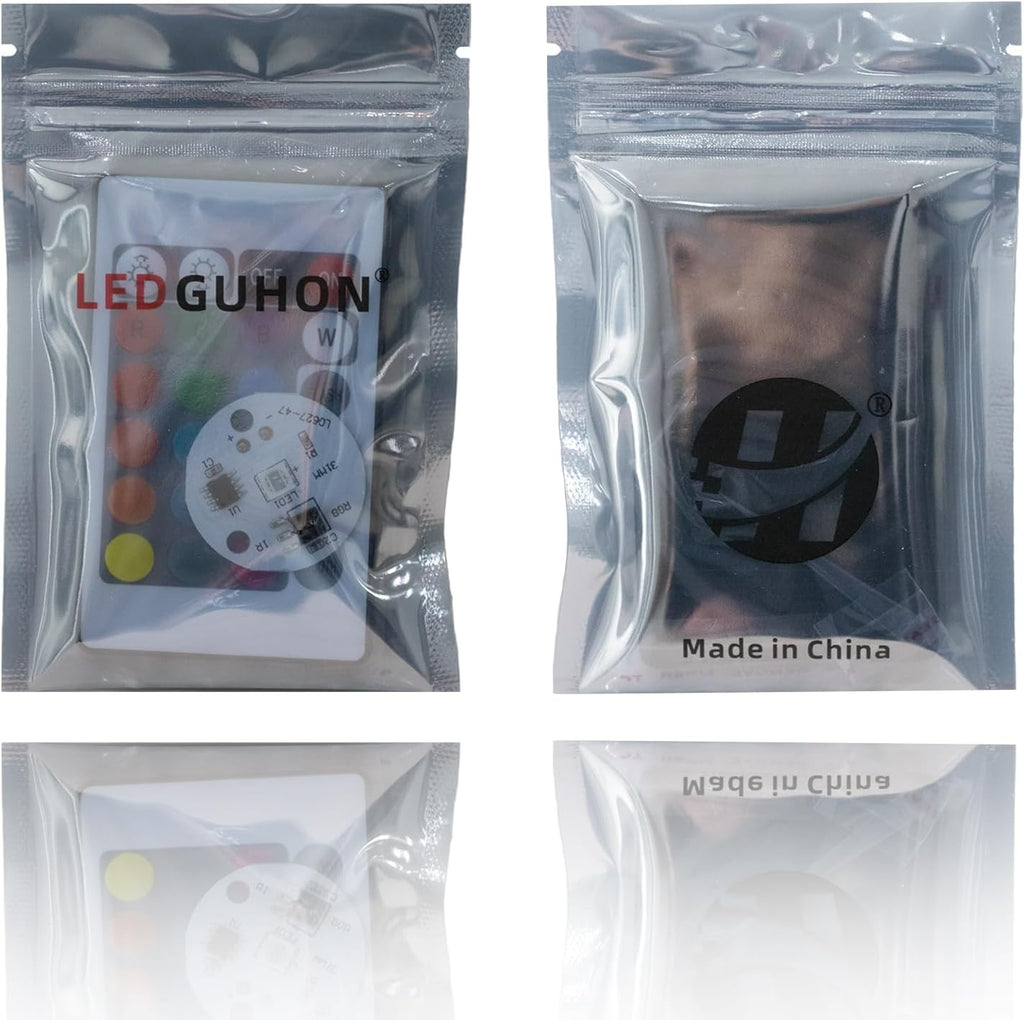 1 Pcs 3W 5V RGB LED Module High-Power Color Changing Light Board Chip with Remote Control - SMD COB Glass Fiber Circular PCB (120deg 24MM Dia) for DIY Lighting Decoration or Aquarium Light