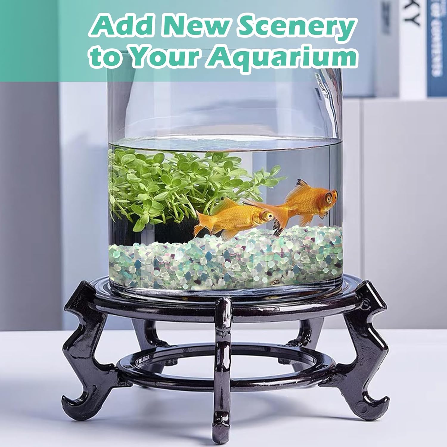 1 Lb/460g Small Pebbles for Indoor Plants, 0.15-0.3" Decorative Pebbles Vase Filler, Crystal Chips Crushed Stone, Aquarium Rocks for Fish Tank, Crafts, Terrarium Decor