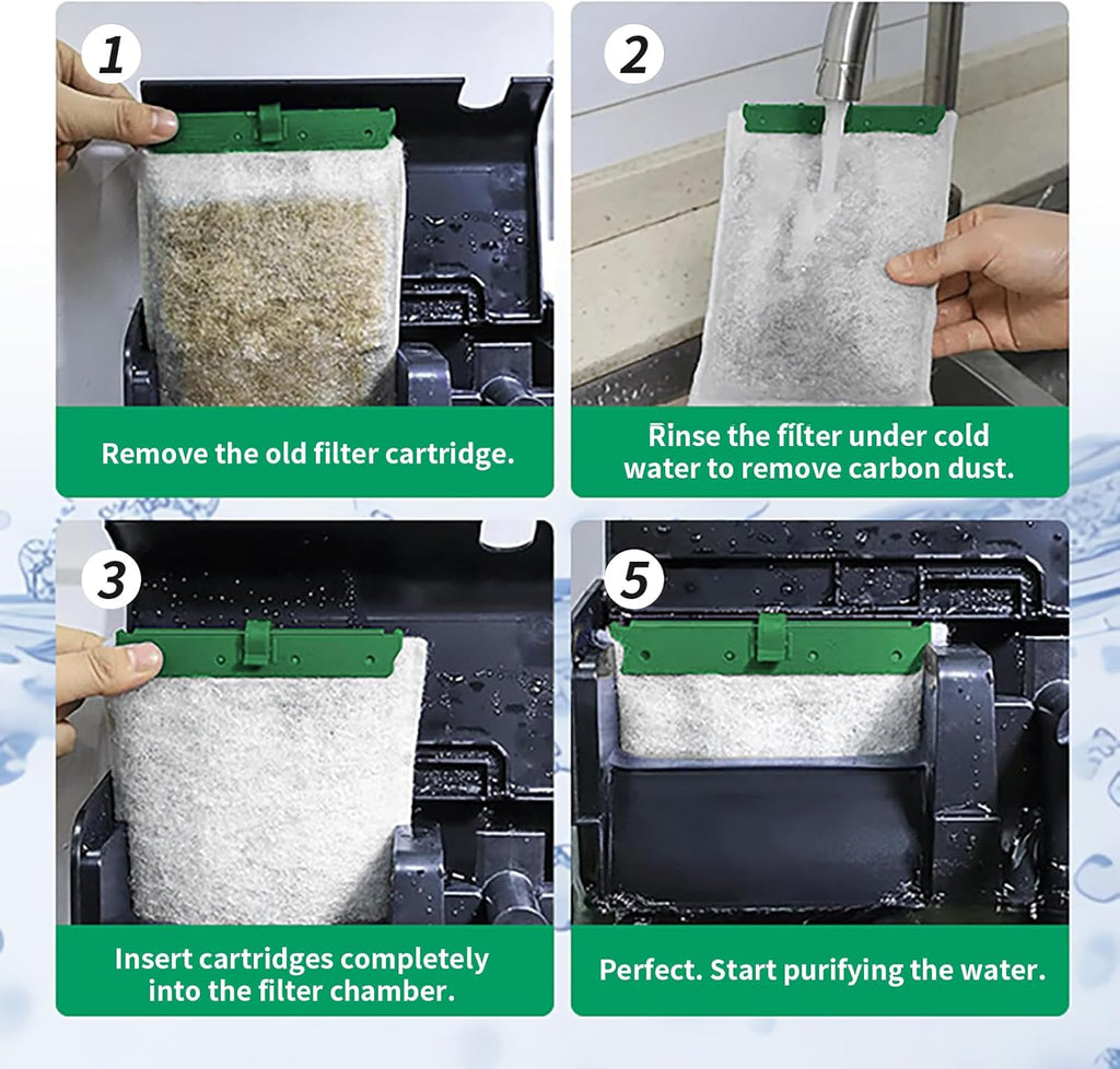 10 Count Medium Filter Cartridges Compatible with Whisper Bio Bag Filters, Large Aquarium Filter Cartridge for Whisper 10i/IQ10/PF10 and Repto Filter 90 GPH