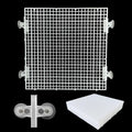 0.35-Inch White Aquarium Divider Panel 11.8"x11.8",8pacs - Strong Suction Cups, Easy Cut Design to Separate Fish (10-55 Gallon Tanks)