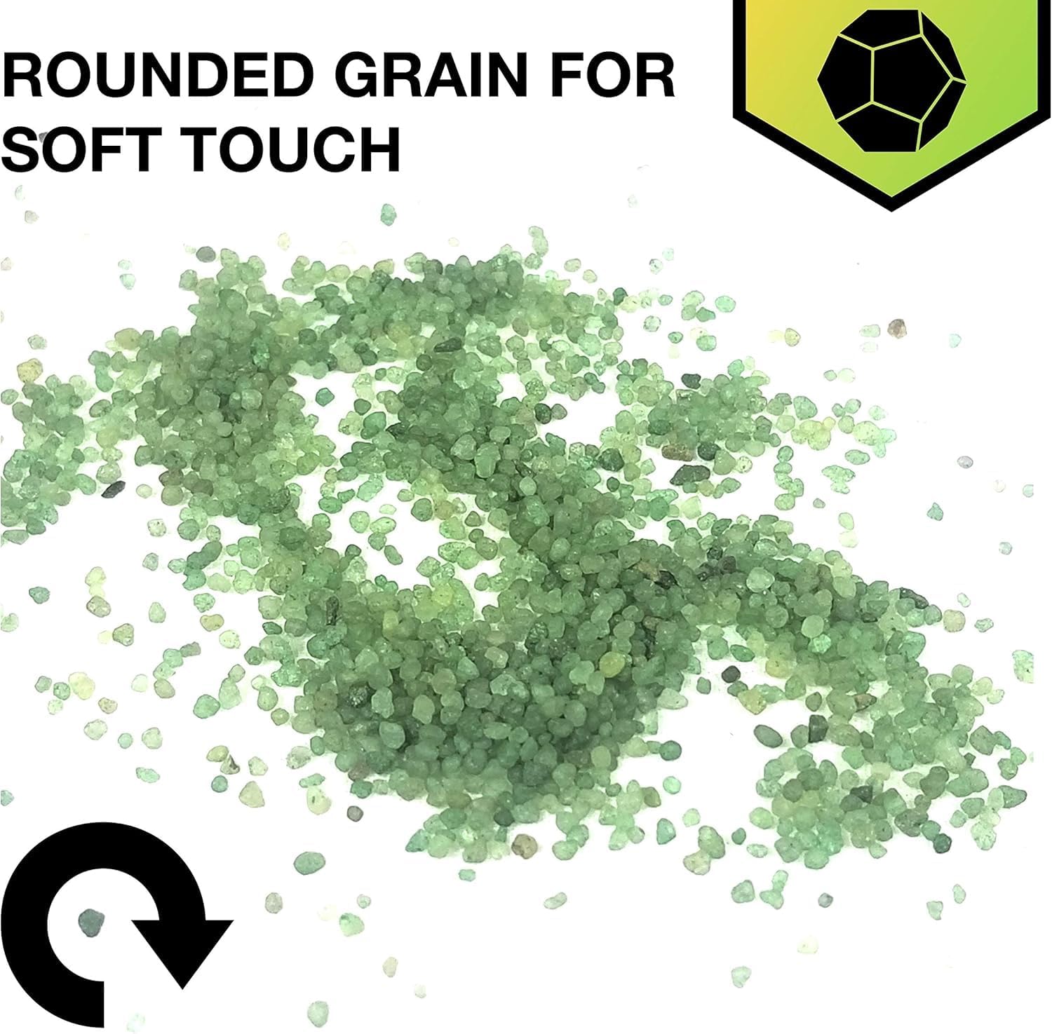 (40 Pounds) PET Safe - Wonderfill Artificial Turf Infill Natural Green Infill Sand (Absorbs Moisture, Helps Mildew & Odor Gives A Realistic Feel to Synthetic Grass) (Wonderfill Green)