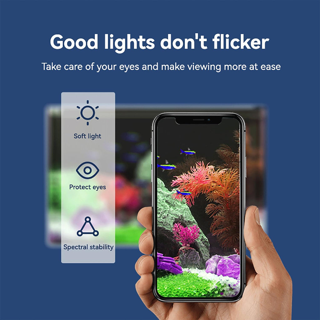 0.5-5 Gallon Fish Tank Clip On Aquarium Light with White Blue Red LEDs Small Aquarium Light,Full Spectrum Fish Tank Light with USB Port and 360 Degrees Flexible Rotate