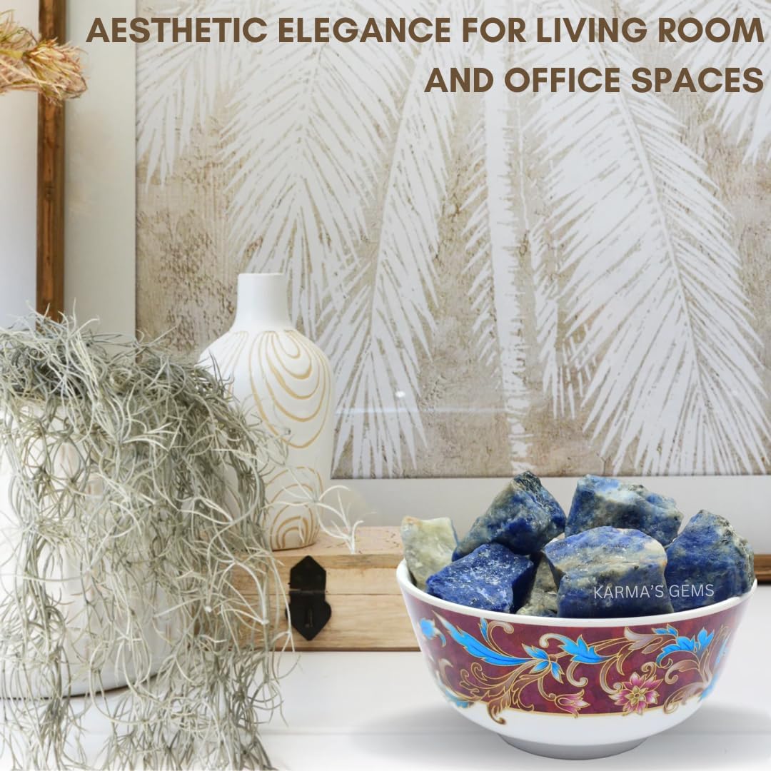 1 LB Sodalite - Natural Raw Stones for Tumbling, Cabbing, Fountain Rocks, Decoration, Polishing, Wire Wrapping, Wicca & Reiki, Gemstone, 1 Inch+ Size, 2000+ Carat