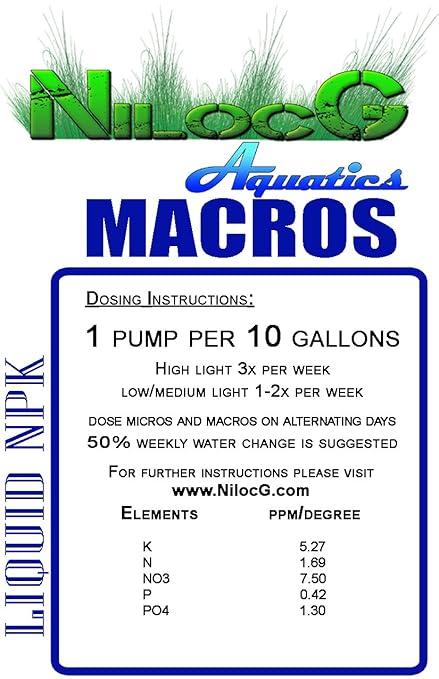 NilocG Aquatics | Liquid NPK+M | 500ml Bottles | Highly Concentrated Aquarium Plant Fertilizer for Demanding Planted Tanks