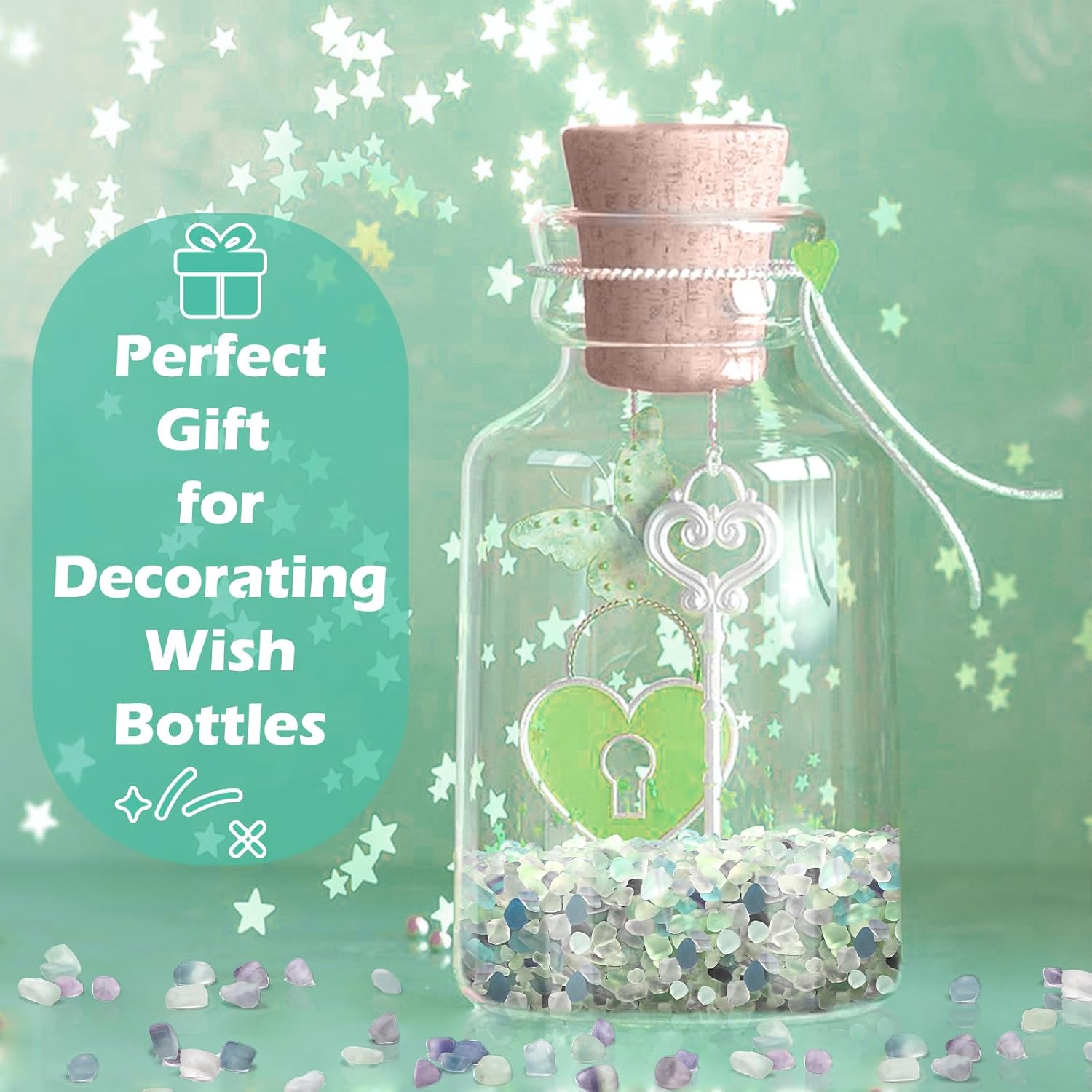 1 Lb/460g Small Pebbles for Indoor Plants, 0.15-0.3" Decorative Pebbles Vase Filler, Crystal Chips Crushed Stone, Aquarium Rocks for Fish Tank, Crafts, Terrarium Decor