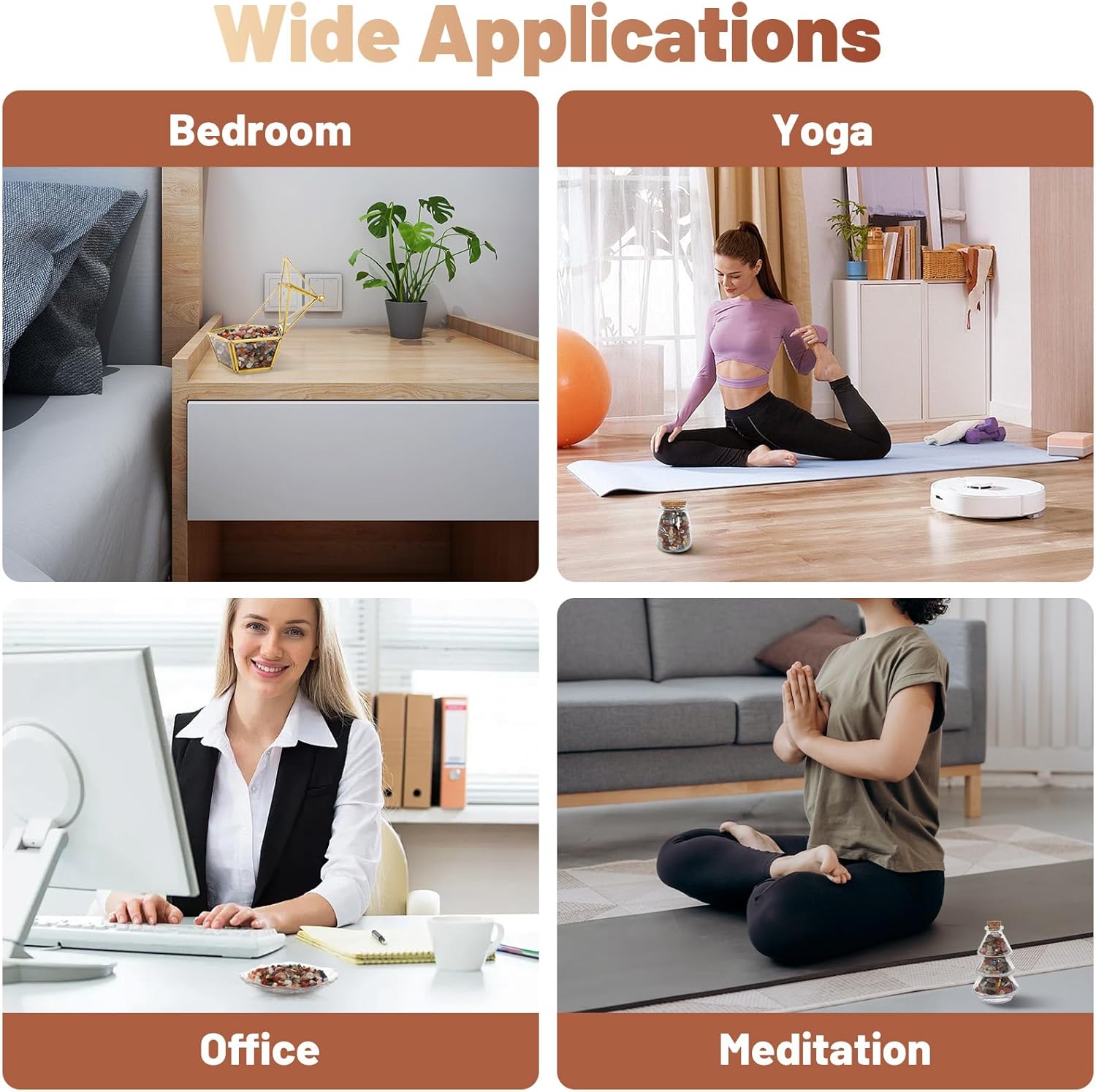 1.1lb Natural Mixed Crystal Chips Stones- Crushed Healing Crystal Gemstones for Witchcraft, Decorative Rocks for Aquarium Fish Tank, Vase Filler, DIY Crafts, Beautiful Package for Gift.