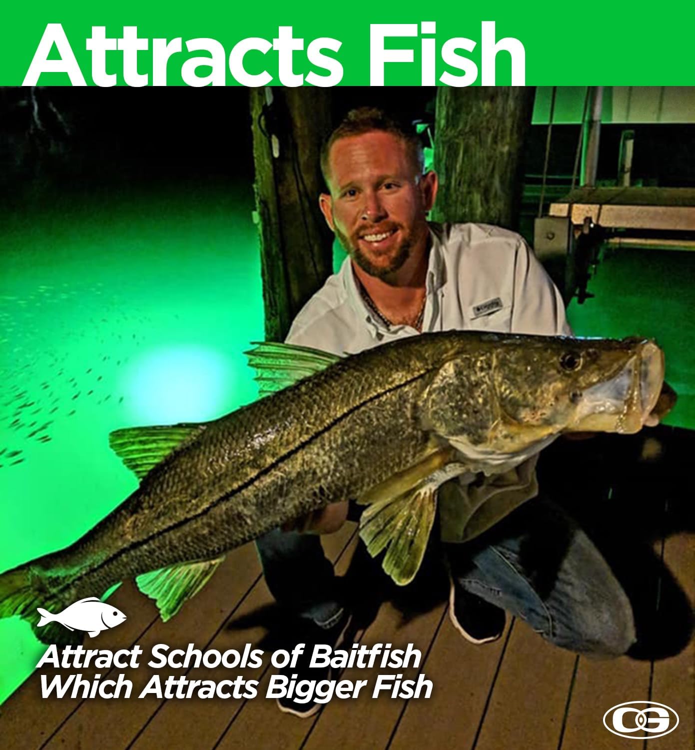 Green Underwater Dock Light - Brightest HID Submersible Light for Enhanced Fishing, Dock Illumination, Nighttime Safety, Easy Installation - Easy Installation