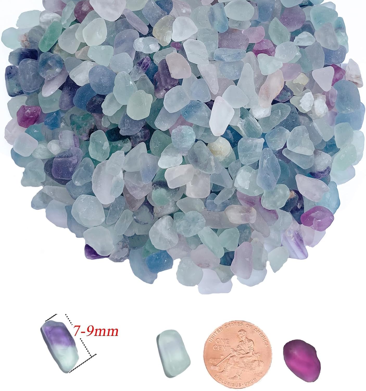 1 LB Small Crystals Rocks, Tumbled Chips Stone, Natural Quartz Crystals for Crafts, Pebbles for Indoor Plants, Decorative Stones for Vases, Succulents, Cactus